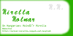 mirella molnar business card